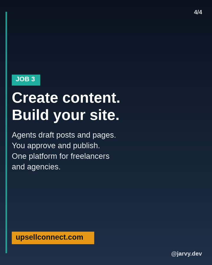 Slide: Job 3, create content and build your site