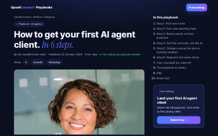 First AI agent client playbook