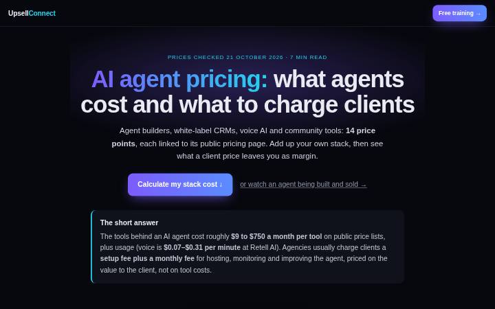AI agent pricing guide